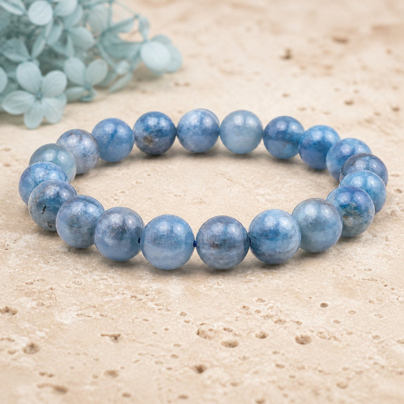 Bracelet Aigue Marine 10 mm – Voix Apaisée