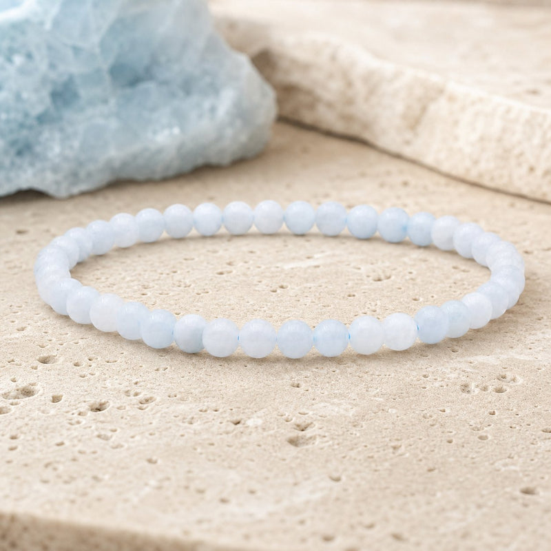 Bracelet Aigue Marine 4 mm – Souffle Fidèle