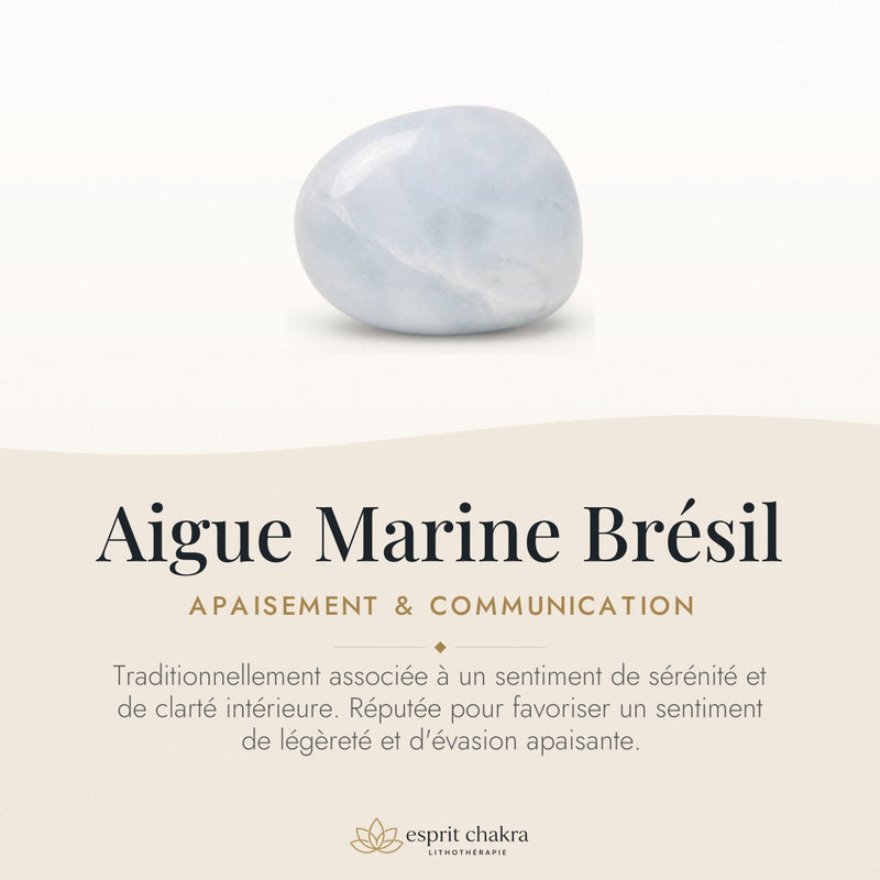 Bracelet Aigue Marine 6 mm – Calme Océan