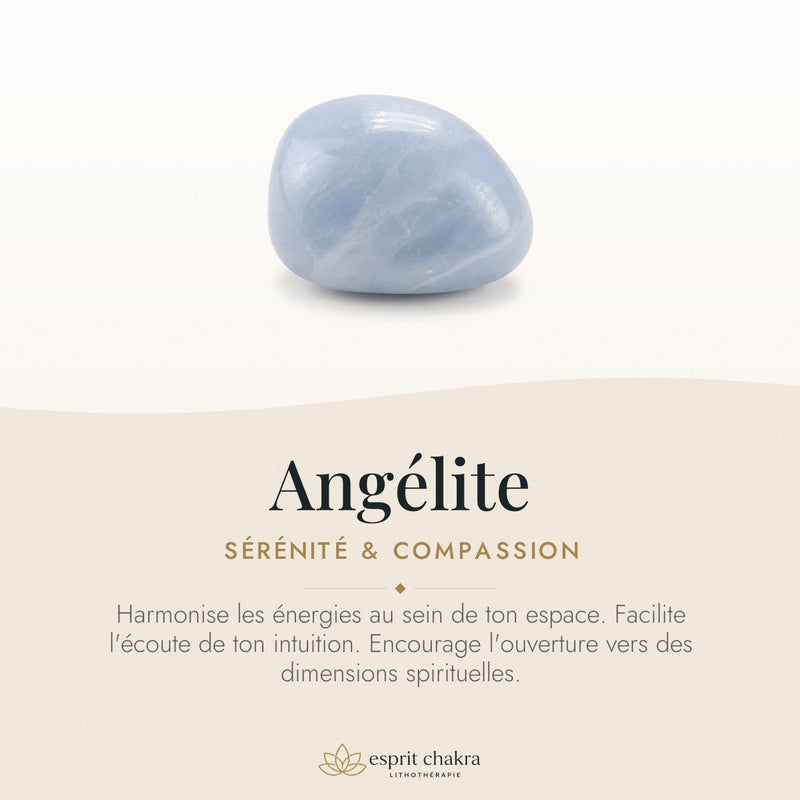 Bracelet Angélite 6 mm – Sérénité