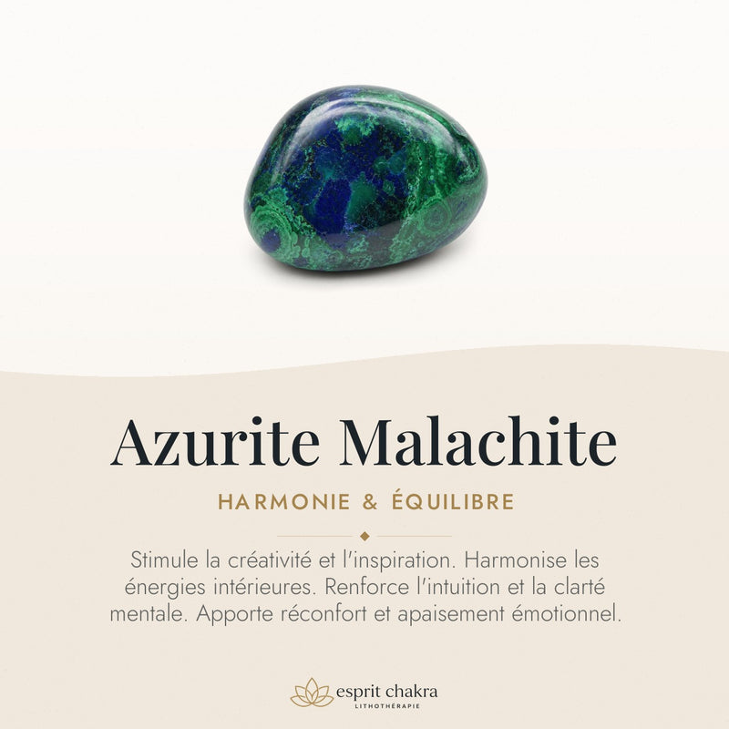 Bracelet Azurite Malachite 4 mm – Clarté du Pressentiment