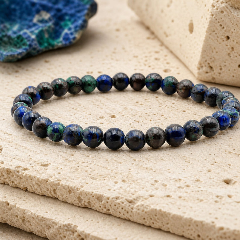 Bracelet Azurite Malachite 6 mm – Harmonie