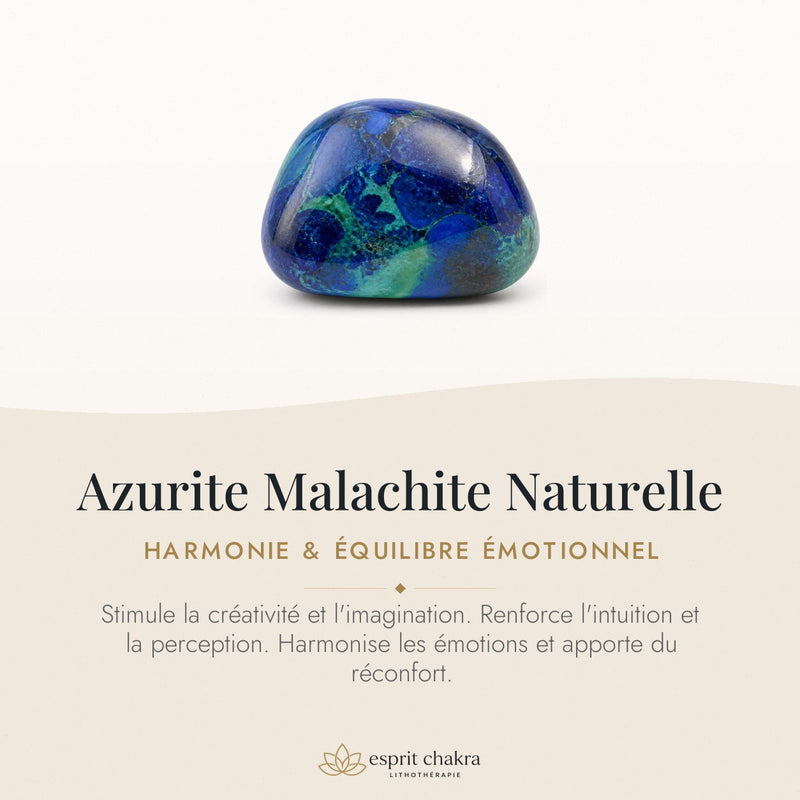 Bracelet Azurite Malachite 8 mm – Coin de Paix