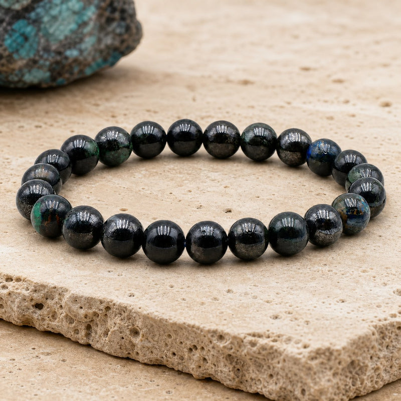 Bracelet Azurite Malachite 8 mm – Toit Serein