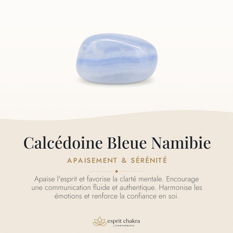 Bracelet Calcédoine Bleue 6 mm – Cap Tranquille