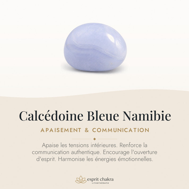 Bracelet Calcédoine Bleue 8 mm – Horizon Serein