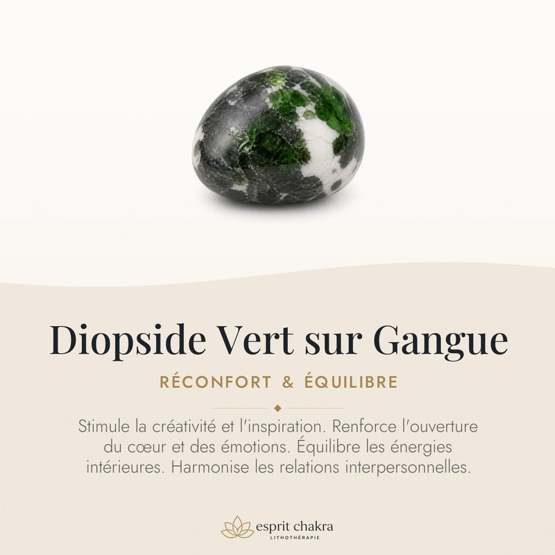 Bracelet Diopside Vert 10 mm – Douceur du Pardon