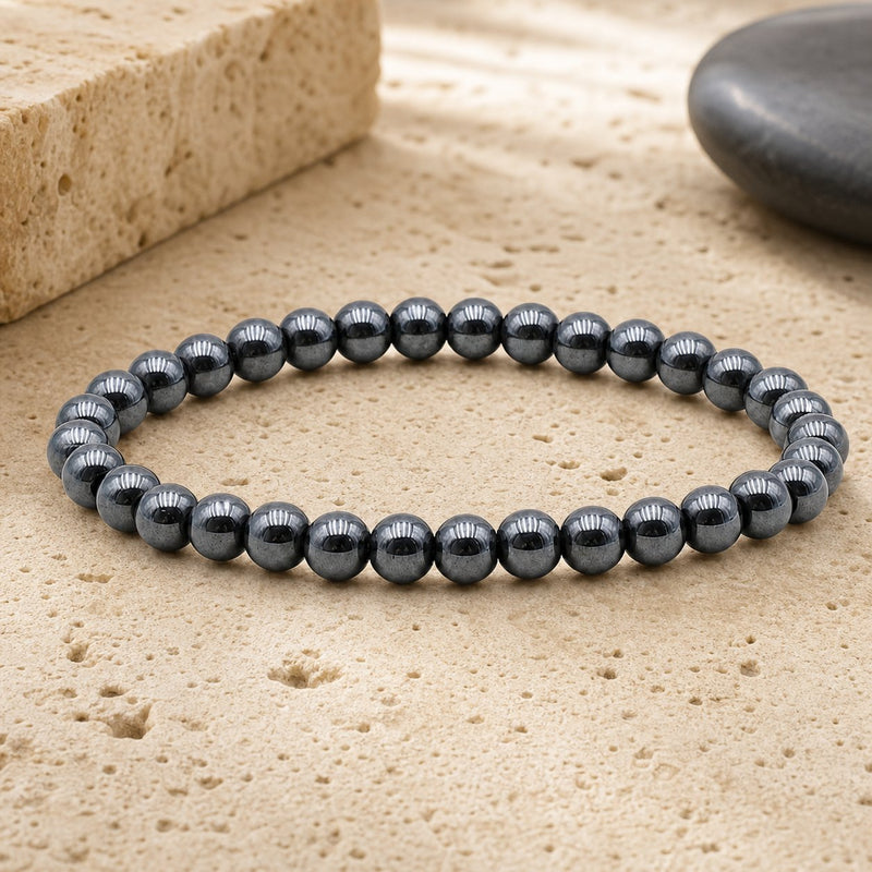 Bracelet Hématite 6 mm – Force de l’Appui