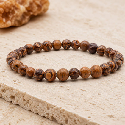 Bracelet Jaspe Peau de Serpent 6 mm – Confiance de la Mue