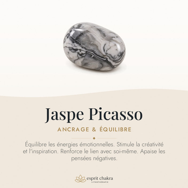 Bracelet Jaspe Picasso 6 mm – Créativité Ancrée