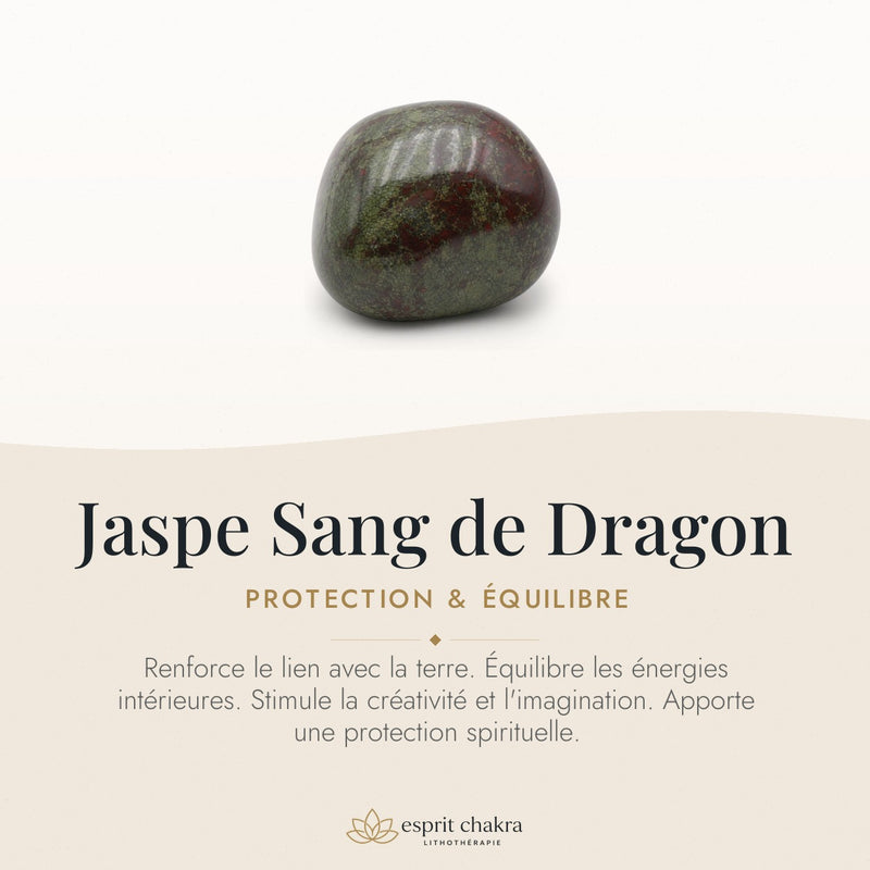 Bracelet Jaspe Sang de Dragon 8 mm – Force Intérieure
