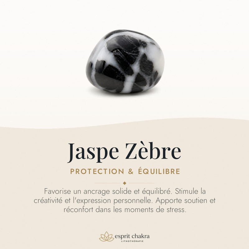 Bracelet Jaspe Zèbre 6 mm – Équilibre des Extrêmes