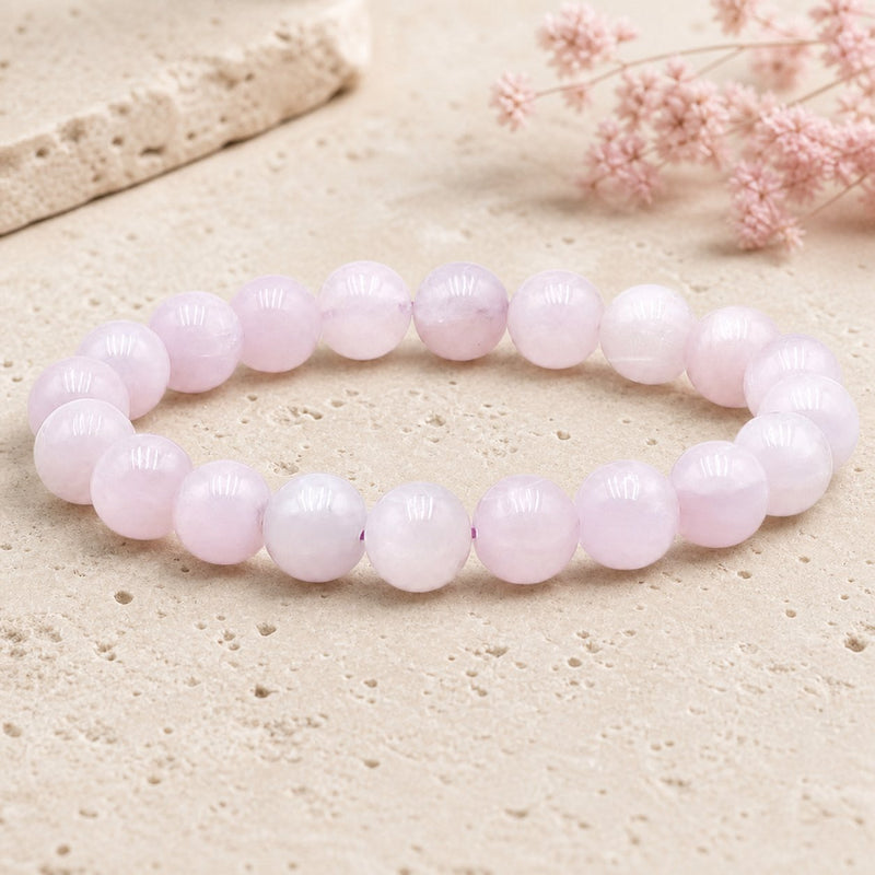 Bracelet Kunzite 10 mm – Bienveillance Aimante