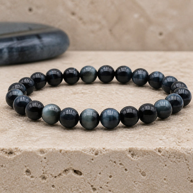 Bracelet Œil de Faucon 8 mm – Courant Paisible