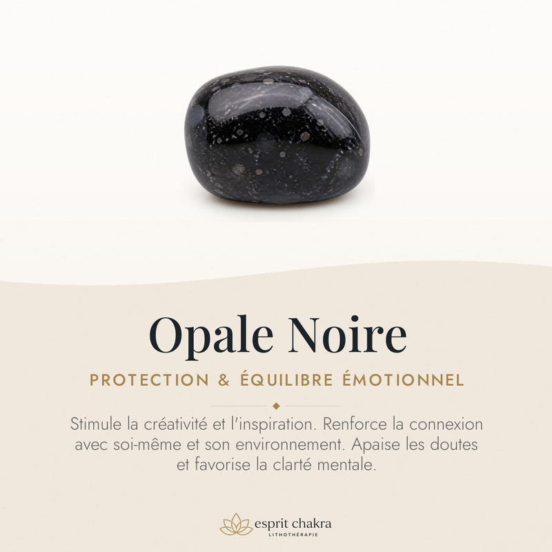 Bracelet Opale Noire 6 mm – Protection Profonde