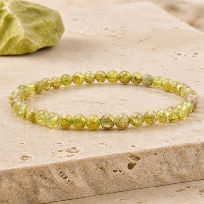 Bracelet Péridot 4 mm – Aisance de la Parole