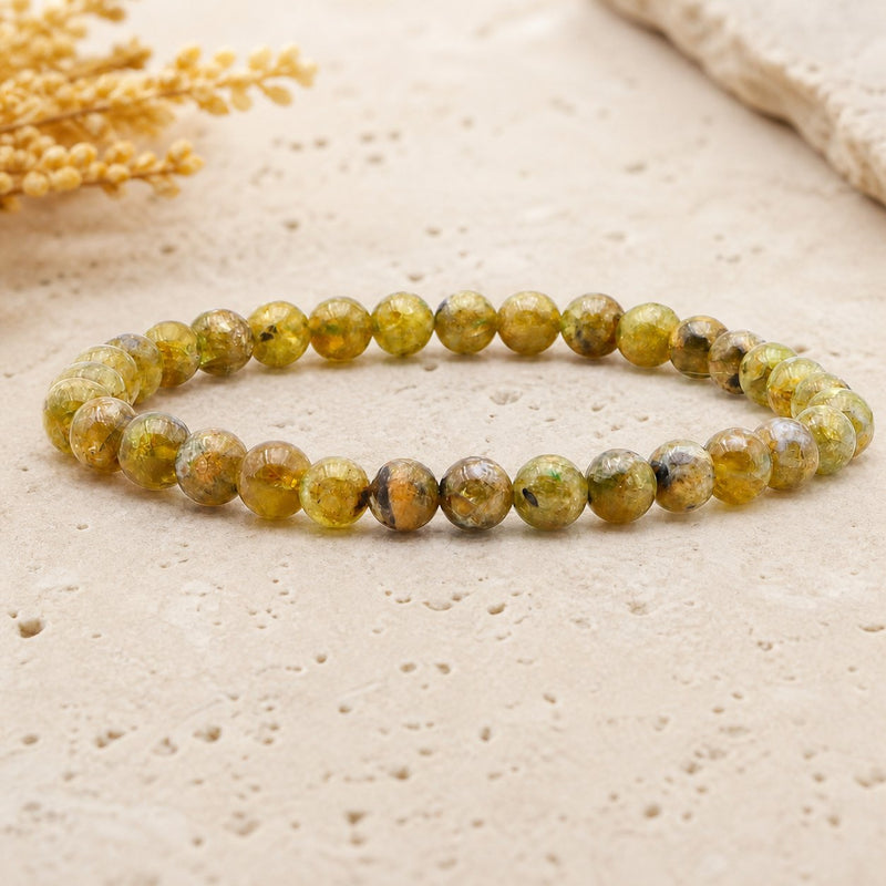 Bracelet Péridot 6 mm – Nuance Douce