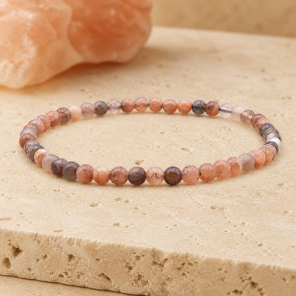 Bracelet Pierre de Lune Brune 4 mm – Réconfort Lunaire