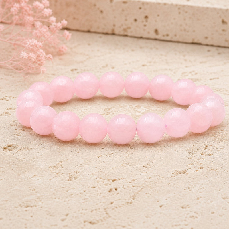 Bracelet Quartz Rose 10 mm – Douceur des Liens