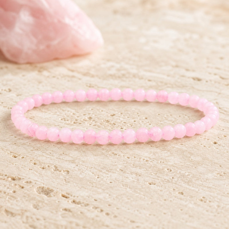 Bracelet Quartz Rose 4 mm – Tendresse envers Soi