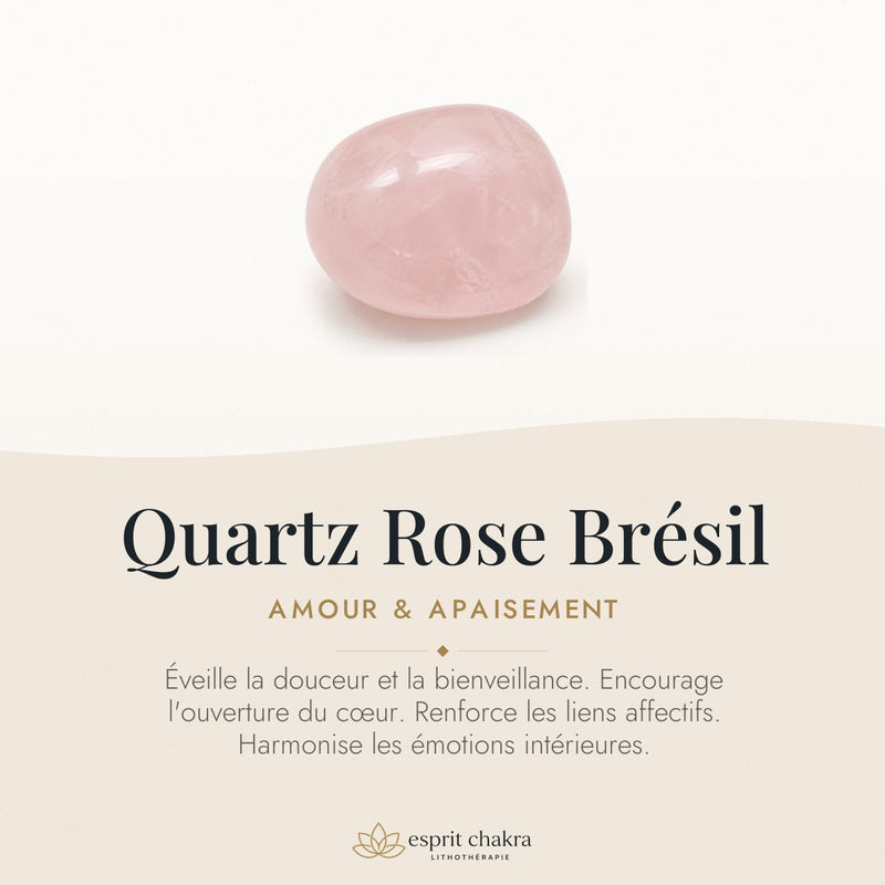Bracelet Quartz Rose 6 mm – Bienveillance du Foyer