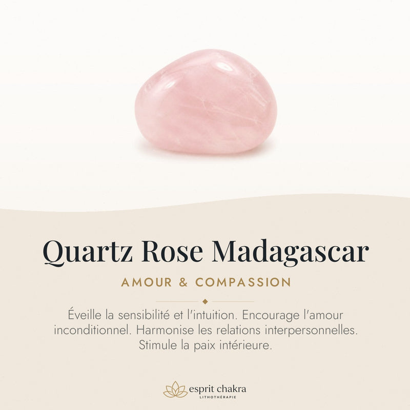 Bracelet Quartz Rose 6 mm – Élan Tranquille