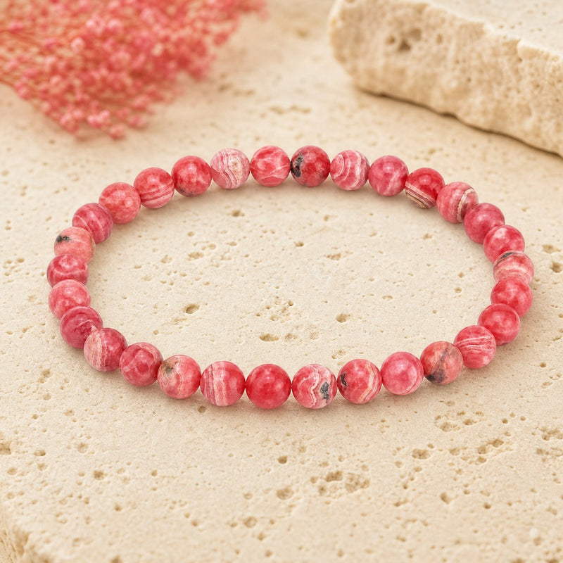 Bracelet Rhodochrosite 6 mm – Rire Léger