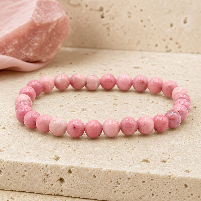 Bracelet Rhodonite 6 mm – Pardon Sincère