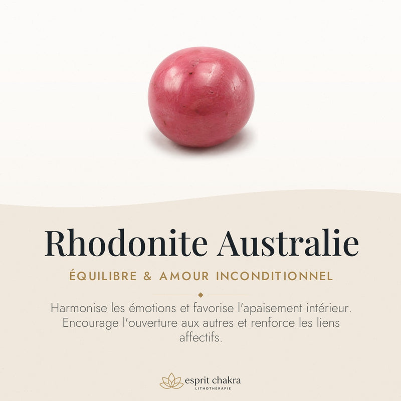Bracelet Rhodonite 8 mm – Apaisement des Blessures