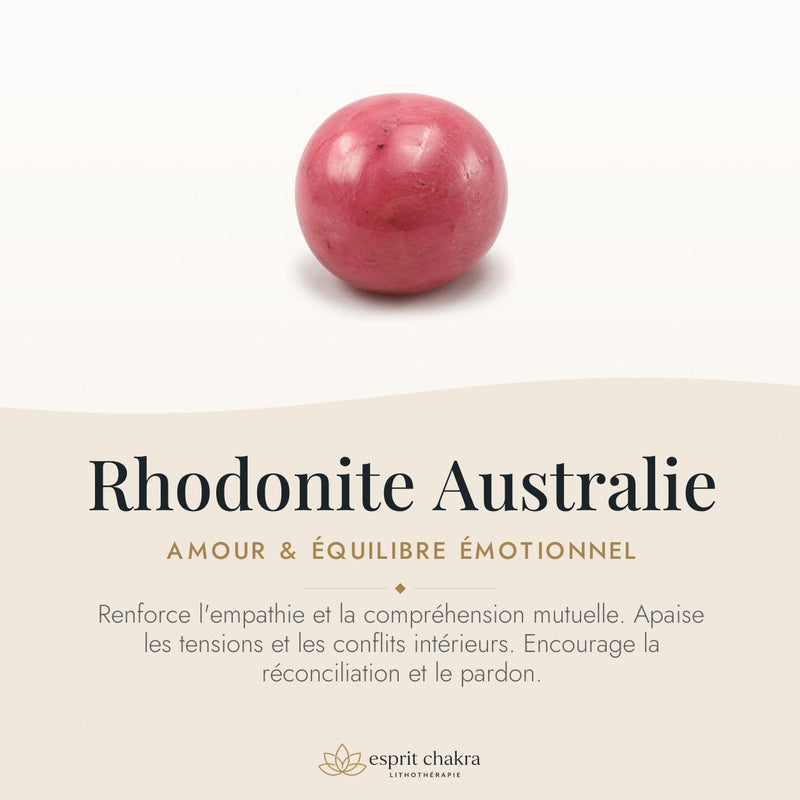 Bracelet Rhodonite 8 mm – Douceur de la Colère
