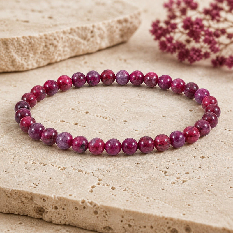Bracelet Rubis 6 mm – Amour Ardent