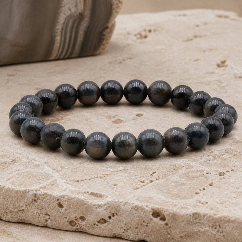 Bracelet Saphir Noir 8 mm – Songe Doux