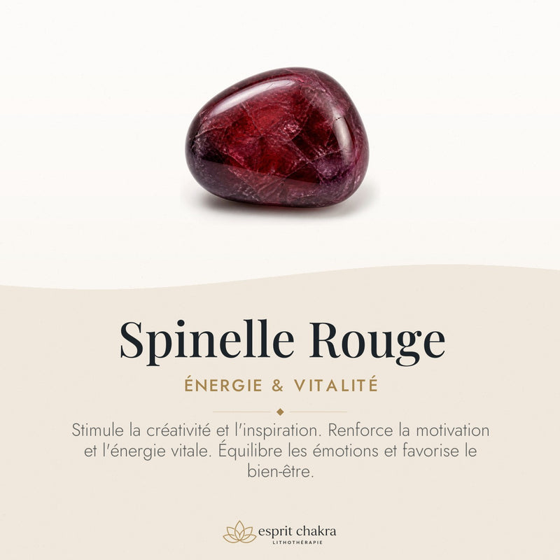 Bracelet Spinelle Rouge 6 mm – Ardeur de l’Action