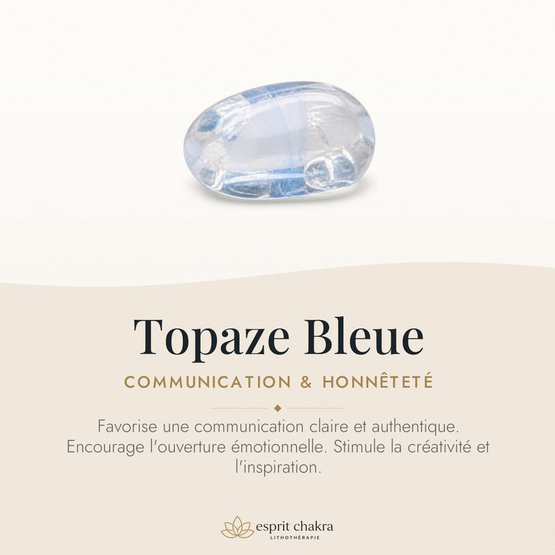 Bracelet Topaze Bleue 8 mm – Parole Nette