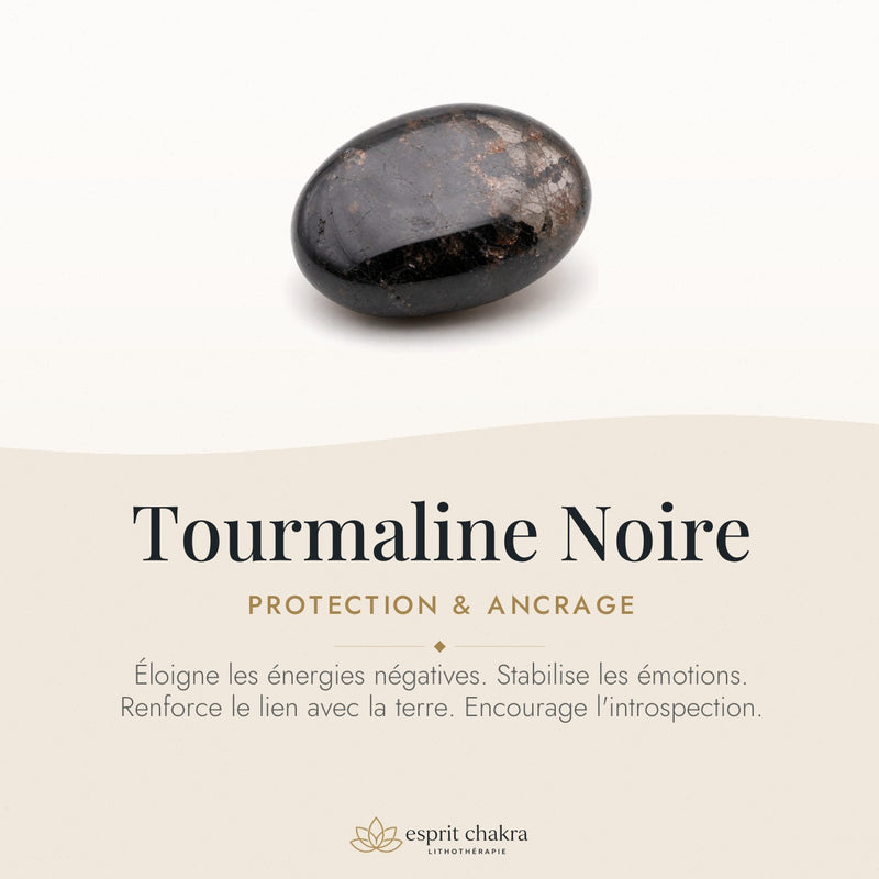 Bracelet Tourmaline Noire 8 mm – Sérénité Paisible