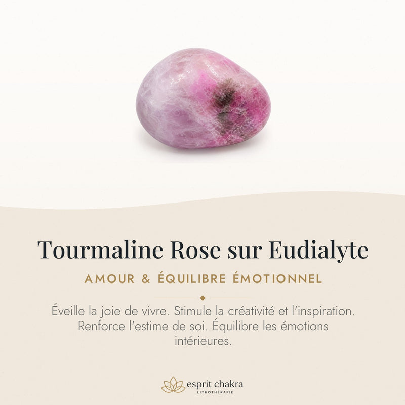 Bracelet Tourmaline Rose 4 mm – Cœur Confiant