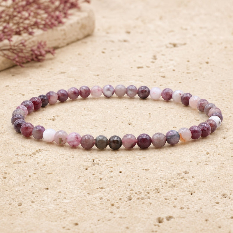 Bracelet Tourmaline Rose 4 mm – Quiétude Simple