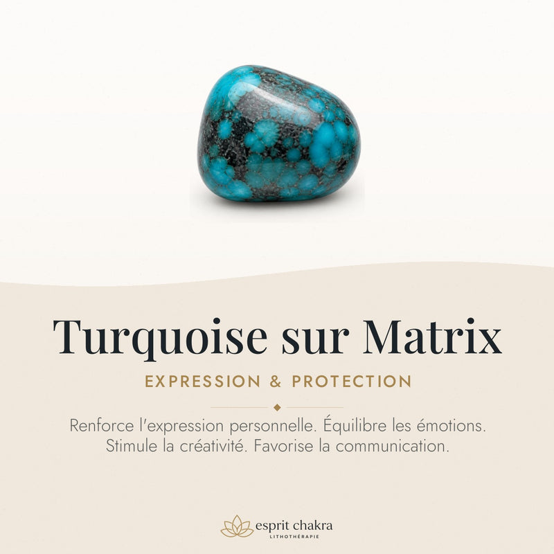 Bracelet Turquoise sur Matrix 10 mm – Voix Confiante