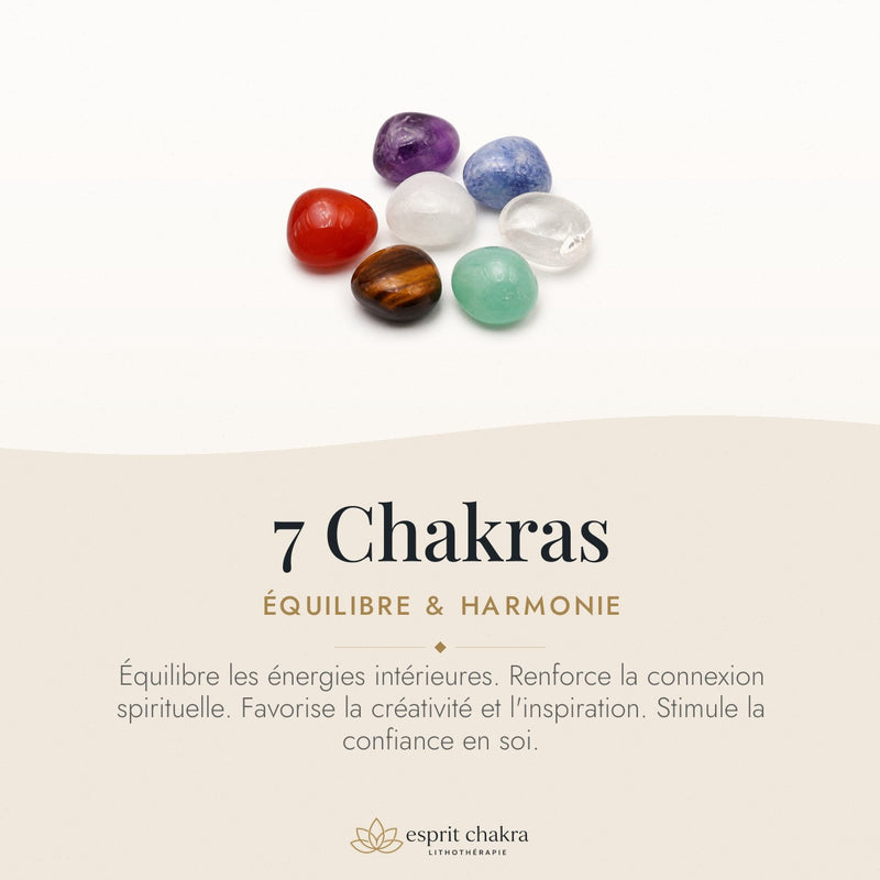 Bracelet 7 Chakras 6 mm – Équilibre Juste
