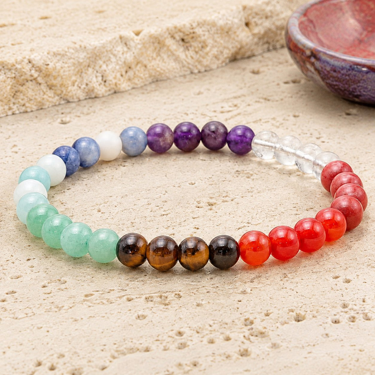Bracelet 7 Chakras 6 mm – Équilibre Juste