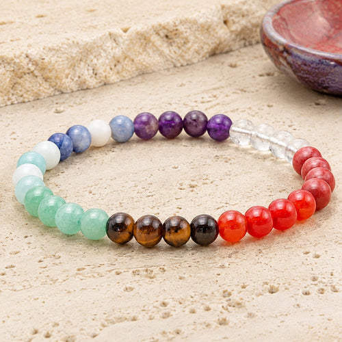 Bracelet 7 Chakras 6 mm – Équilibre Juste