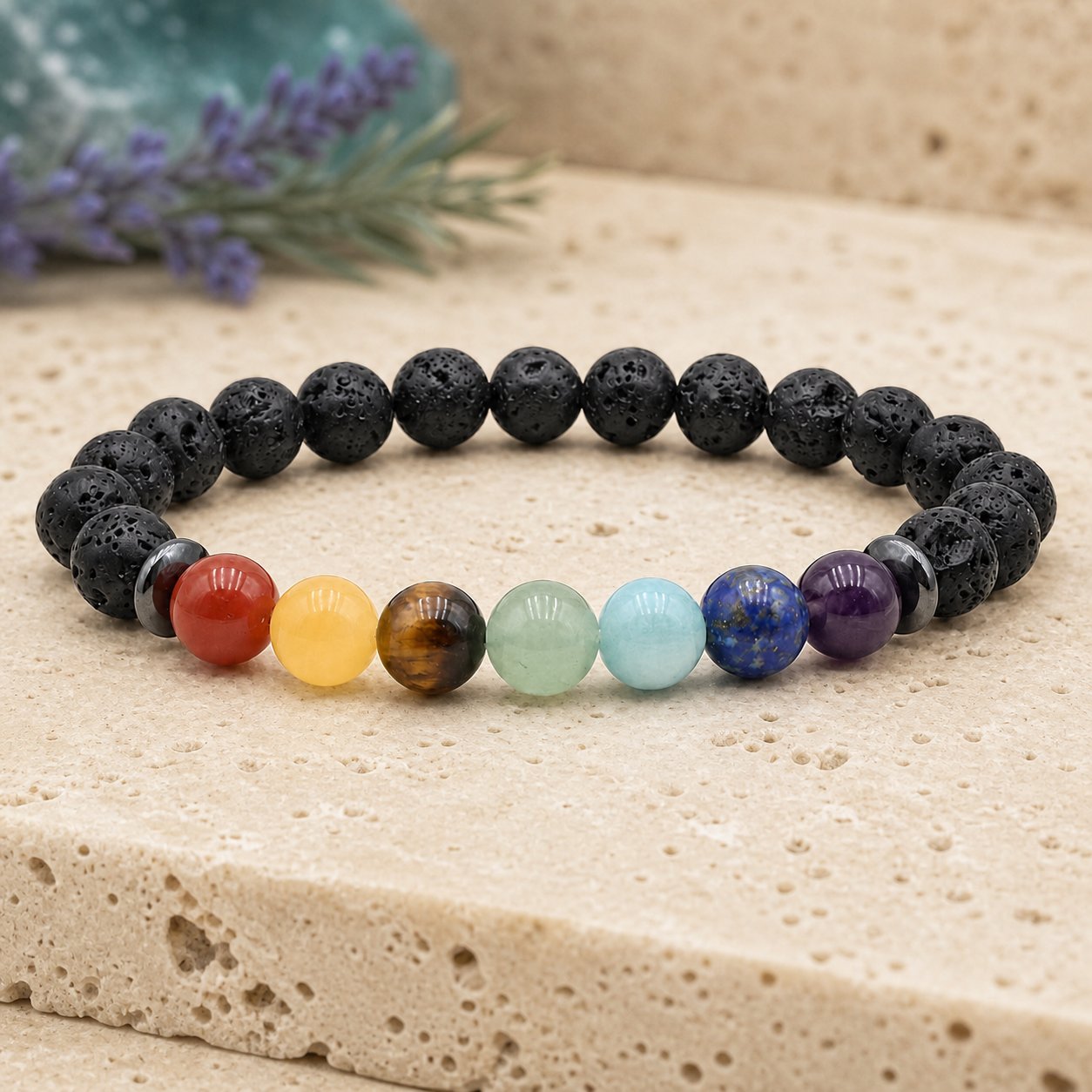 Bracelet 7 Chakras 8 mm – Souffle du Large