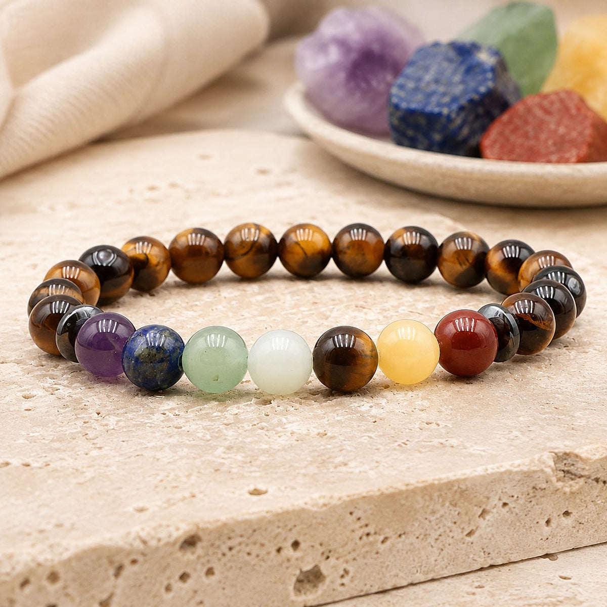 Bracelet 7 Chakras 8 mm – Souffle du Soir