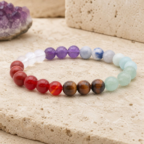 Bracelet 7 Chakras 8 mm – Souffle Retrouvé