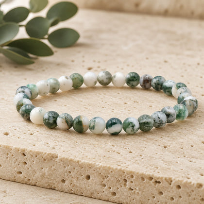 Bracelet Agate Arbre 6 mm – Sérénité des Racines