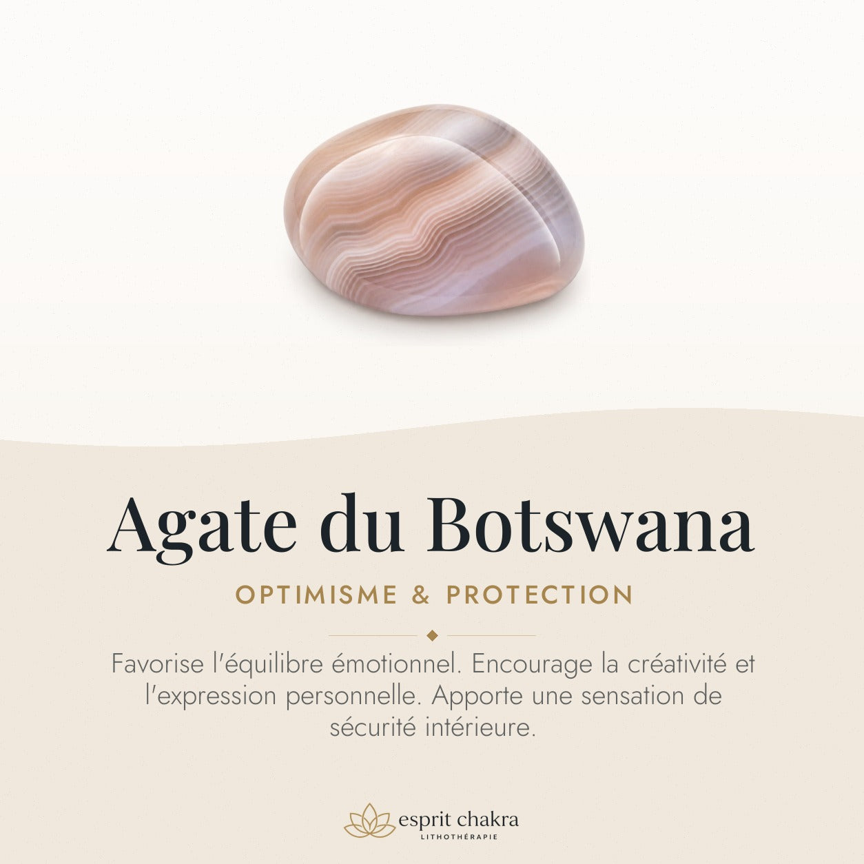 Bracelet Agate Botswana 10 mm – Optimisme Tranquille — vertus de la pierre