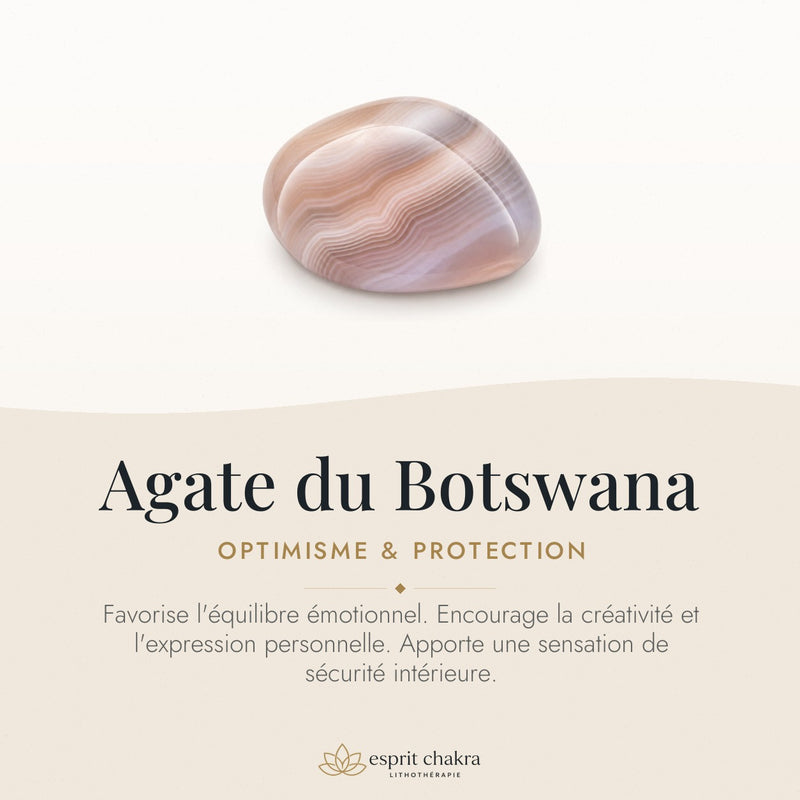 Bracelet Agate Botswana 10 mm – Optimisme Tranquille
