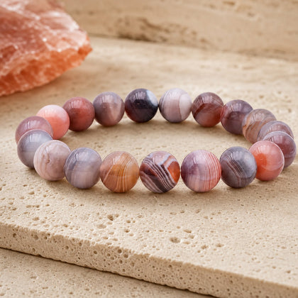 Bracelet Agate Botswana 10 mm – Optimisme Tranquille