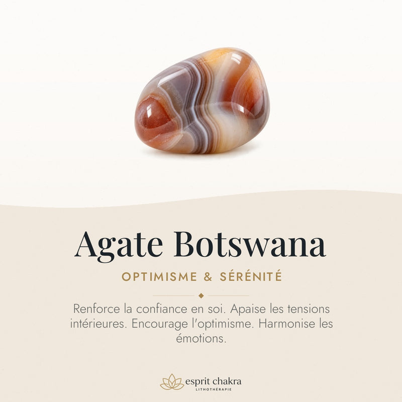 Bracelet Agate Botswana 6 mm – Confiance Durable