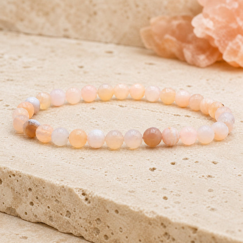 Bracelet Agate Botswana 6 mm – Optimisme